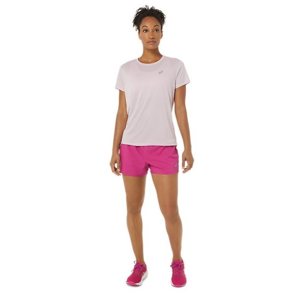 Asics Silver Womens Short Sleeve Running T-Shirt - Barely Rose | Sportitude