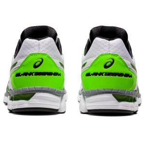 Asics Gel Rink Scorcher 4 - Mens Lawn Bowls Shoes - White/Gunmetal/Green