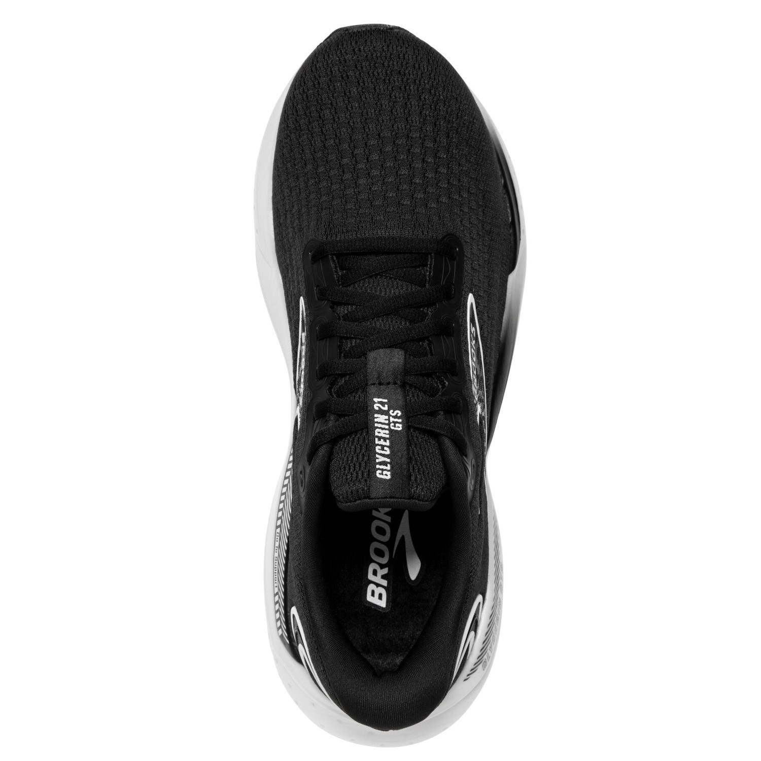 Brooks Glycerin GTS 21 - Womens Running Shoes - Black/Grey/White ...