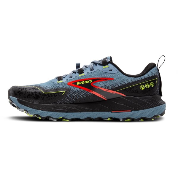 Brooks Cascadia 18 - Mens Trail Running Shoes - Citadel/Ebony/Lime