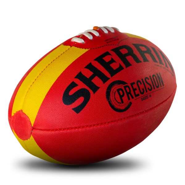 Sherrin Precision Synthetic Football - Size 4 - Red/Yellow