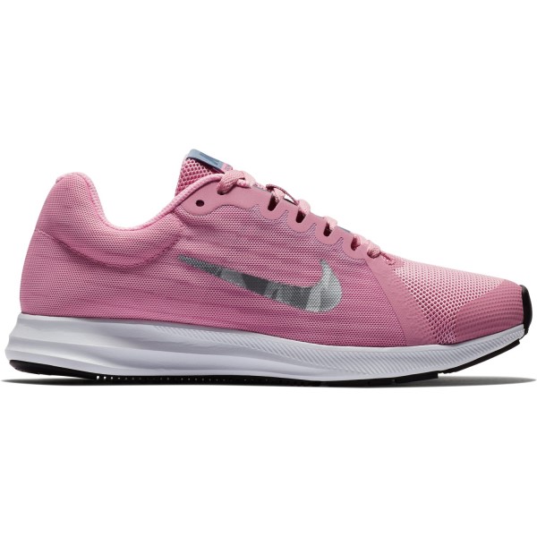 Nike Downshifter 8 GS - Kids Girls Running Shoes - Elemental Pink/Metallic Silver