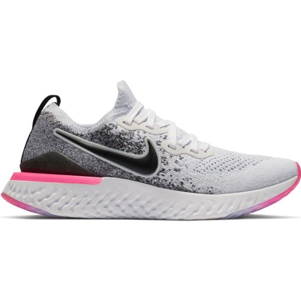 Nike Epic React Flyknit 2 - Womens Running Shoes - White/Black/Hyper Pink/Blue Tint