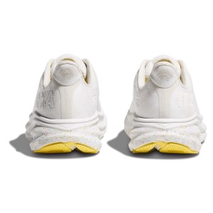 Hoka Clifton 9 - Mens Running Shoes - White/Lemonade