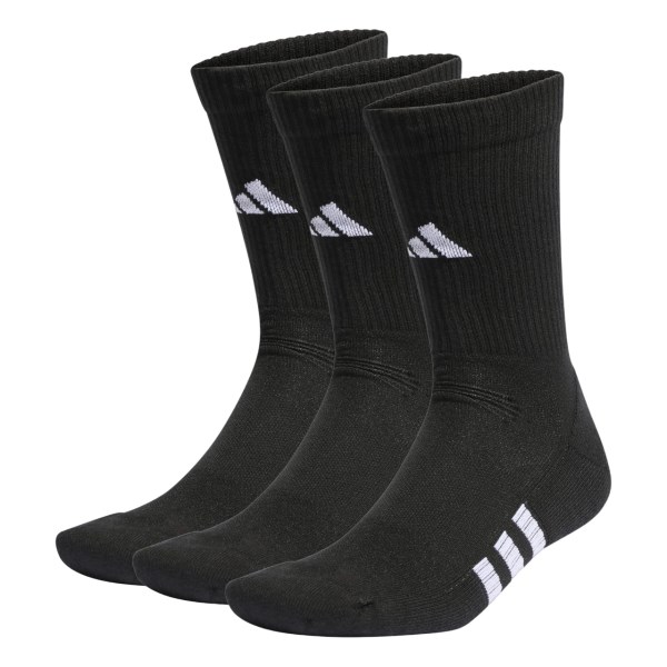 Adidas Cushioned Performance Crew Training Socks - 3 Pair - Black