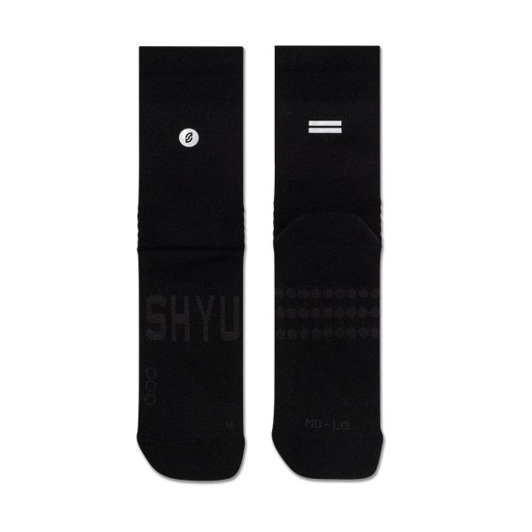 Shyu Half Crew Racing Socks - Black/Black/Black