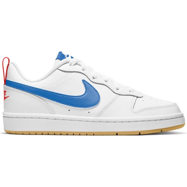 Nike Court Borough Low 2 GS - Kids Sneakers - White/Pacific Blue/Red