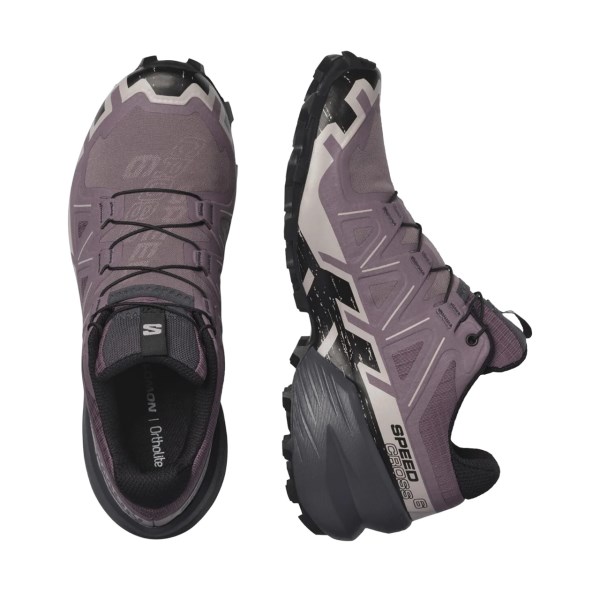 Salomon Speedcross 6 - Womens Trail Running Shoes - Moonscape/Black/Ashes Of Roses