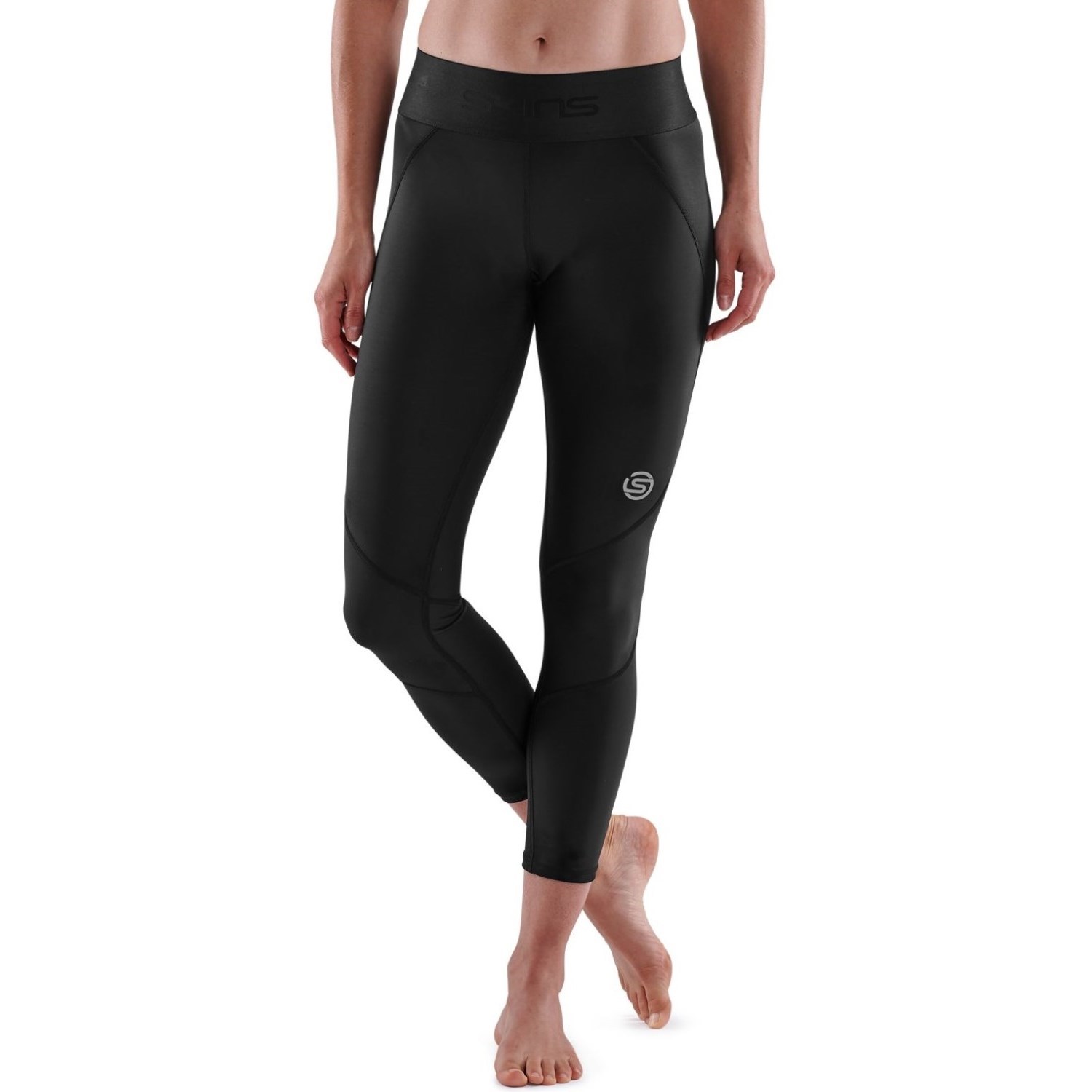 Skins Series-3 Womens Compression Long Tights - Black