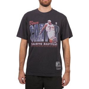 Mitchell & Ness Vince Carter Toronto Raptors Photo Mens Basketball T-Shirt - Black