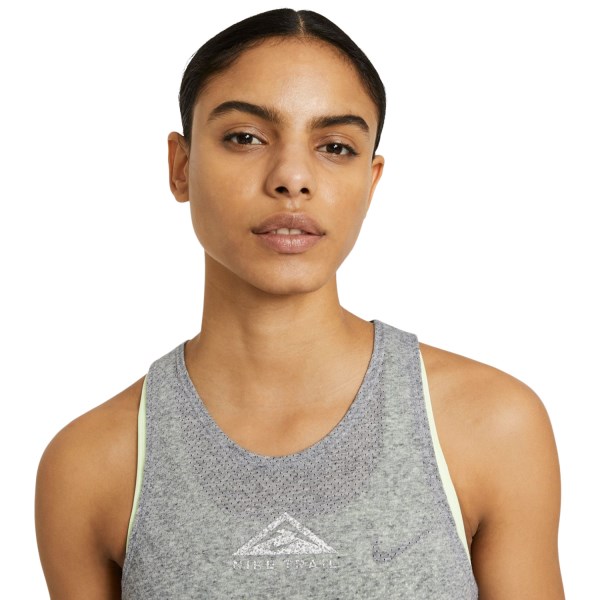 Nike City Sleek Womens Trail Running Tank - Dark Grey Heather/Reflective Silver