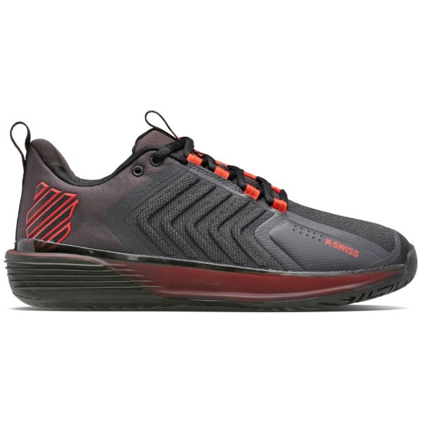 K-Swiss Ultrashot 3 Mens Tennis Shoes - Asphalt/Jet Black/Spicy Orange