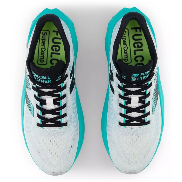 New Balance Fuelcell SuperComp Trainer v3 - Mens Running Shoes - White/Cyber Jade