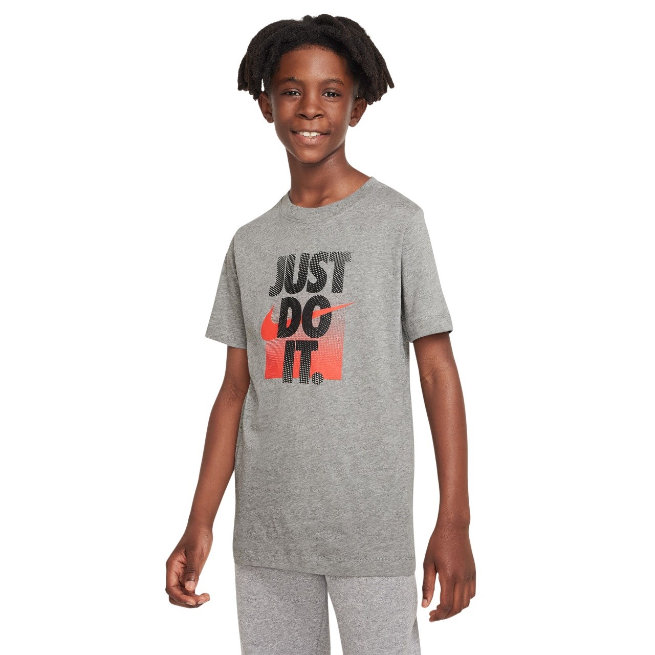 Nike Sportswear Brandmark Kids T-Shirt - Dark Grey Heather | Sportitude