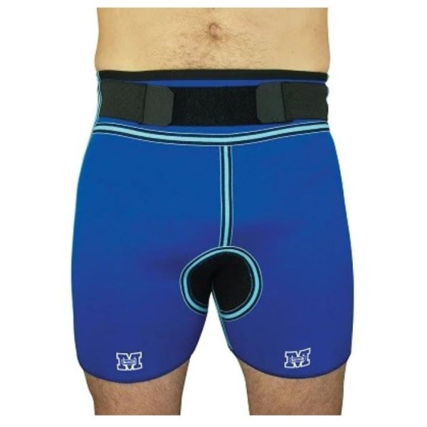 Madison First Aid Groin Heat Support Mens Shorts - Blue