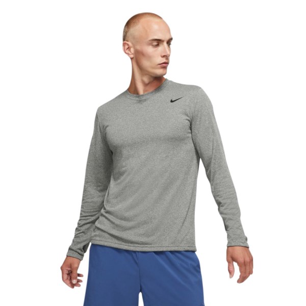 Nike Dri-Fit Legend 2.0 Mens Long Sleeve Training Top - Dark Grey Heather