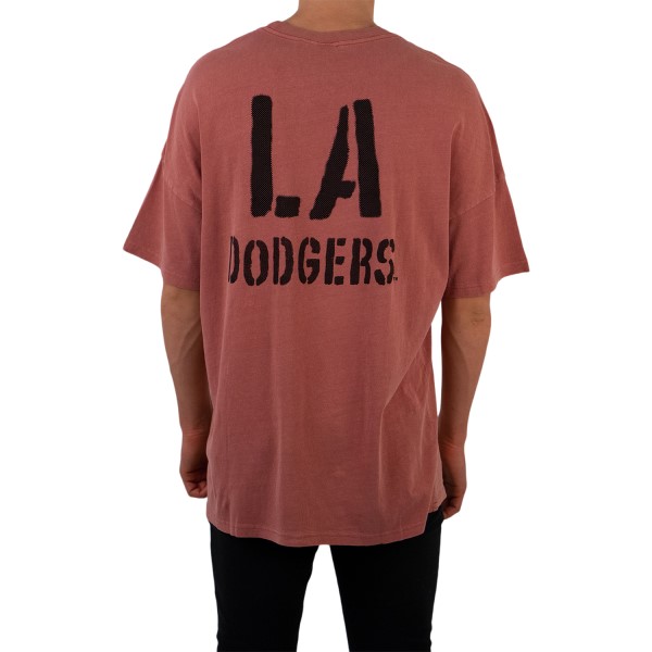 Majestic Los Angeles Dodgers Stencil Overdye Mens Baseball T-Shirt - LA Dodgers