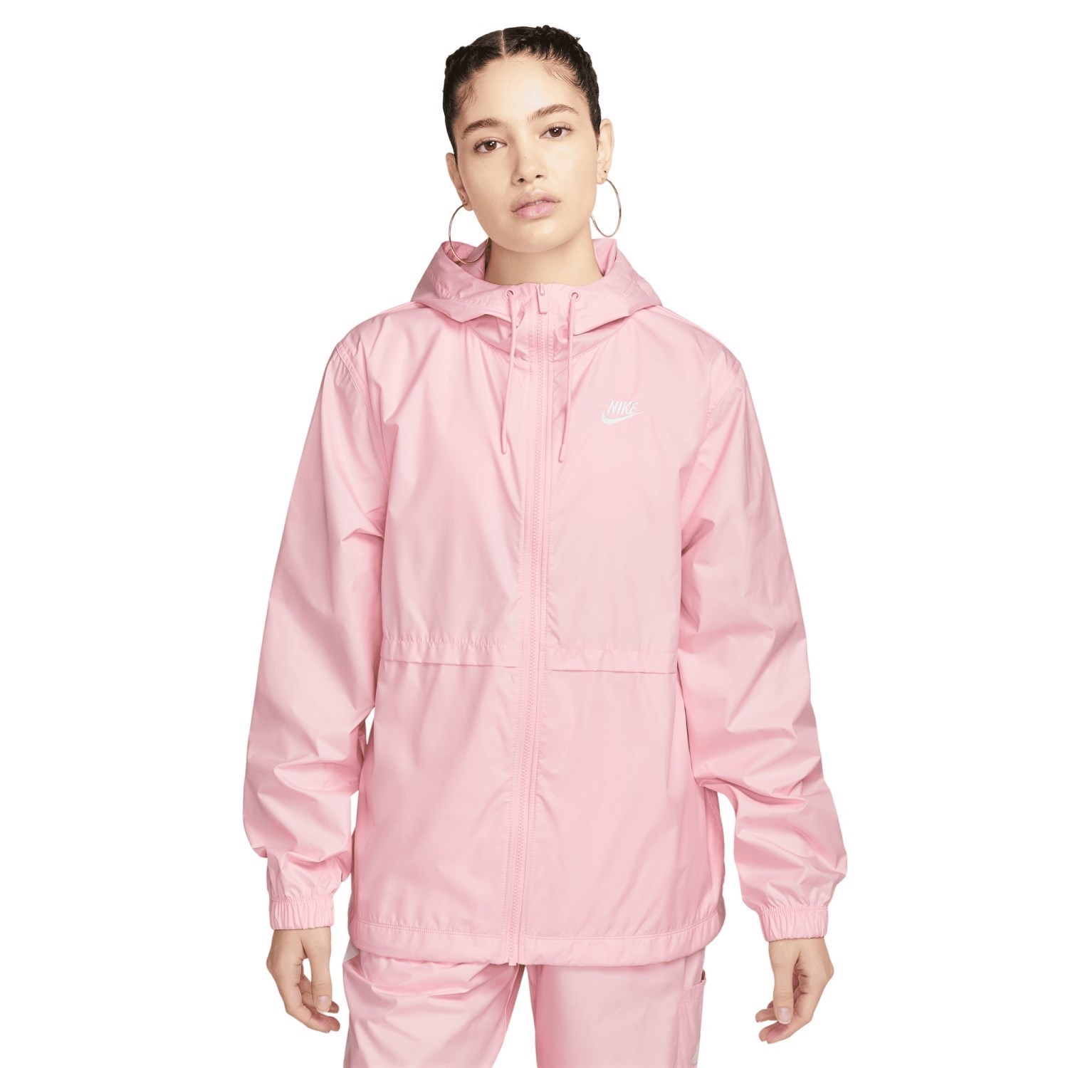 Nike Sportswear Essential Repel Woven Womens Jacket - Med Soft Pink ...