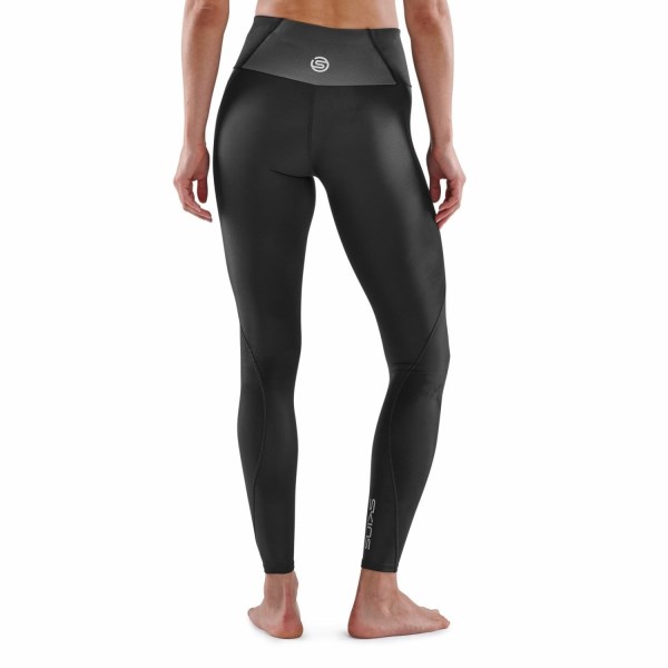 SKINS SERIES-3 MEN'S TRAVEL AND RECOVERY LONG TIGHTS BLACK - SKINS  Compression UK