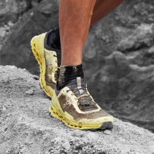 On Cloudultra - Mens Trail Running Shoes - Limelight/Eclipse