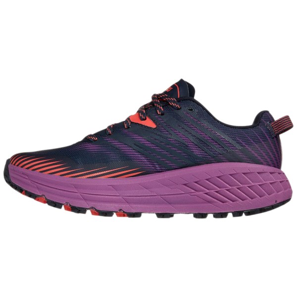 Hoka Speedgoat 4 - Womens Trail Running Shoes - Outer Space/Hot Coral