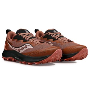 Saucony Peregrine 14 GTX - Womens Trail Running Shoes - Clove/Black