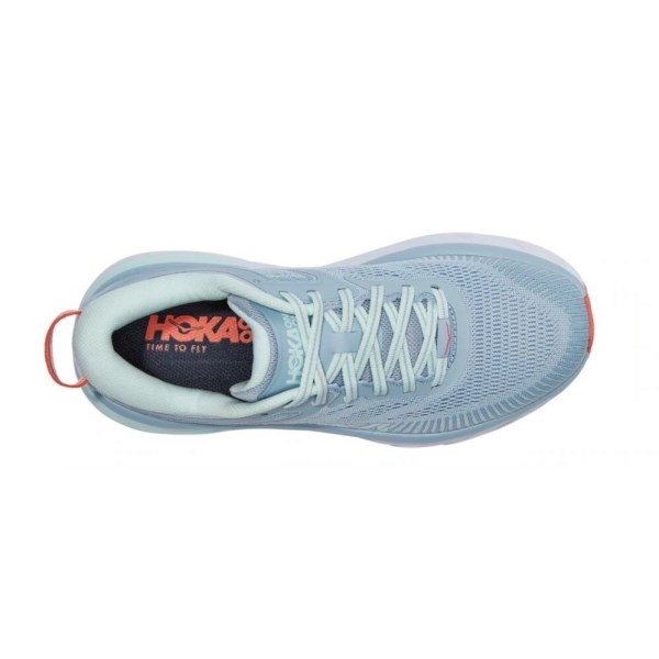 Hoka Bondi 7 - Womens Running Shoes - Blue Fog/Blue Glass