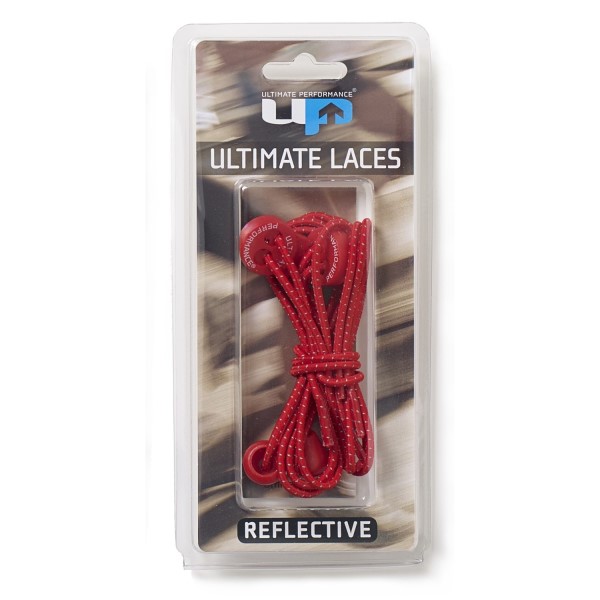 UP Reflective Elastic Running/Triathlon Shoe Laces - Red