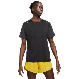 Nike Rise 365 Run Division Mens Running T-Shirt - Black/Reflective Silver