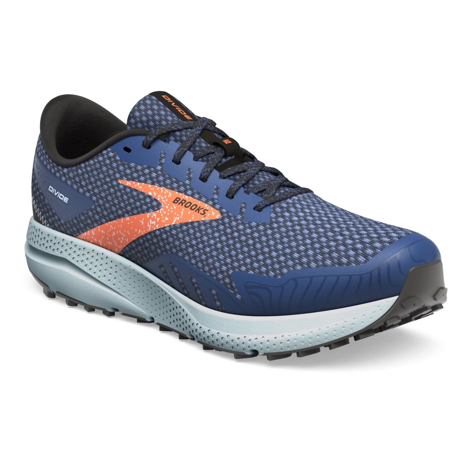 Brooks Divide 4 - Mens Trail Running Shoes - Blue/Navy/Fireracker ...