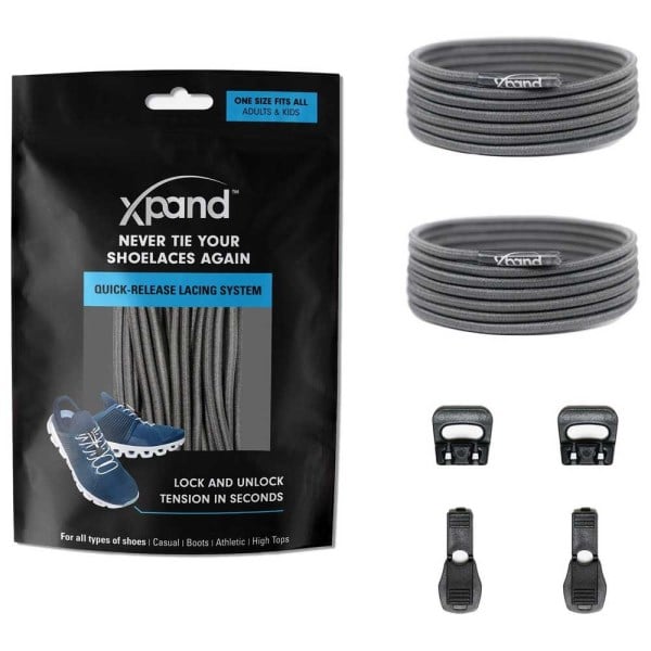 Xpand Quick-Release Shoe Laces - Grey