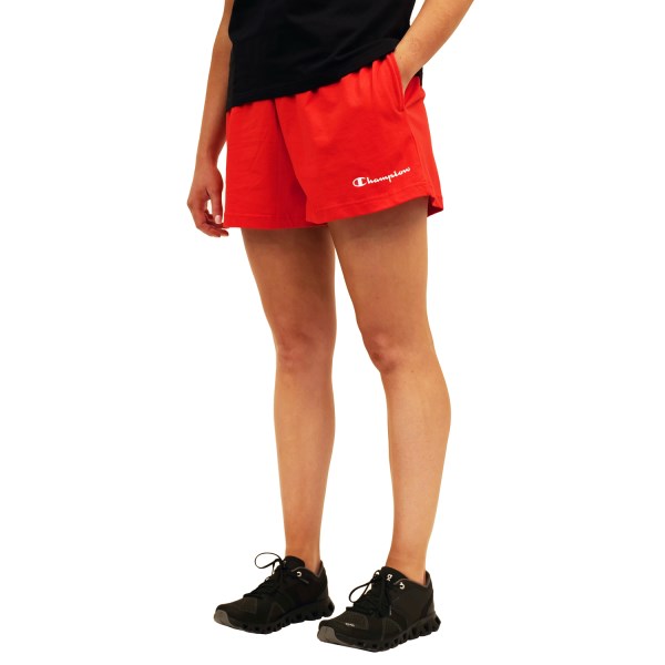 Champion C Logo Jersey High Waisted Womens Shorts - Red
