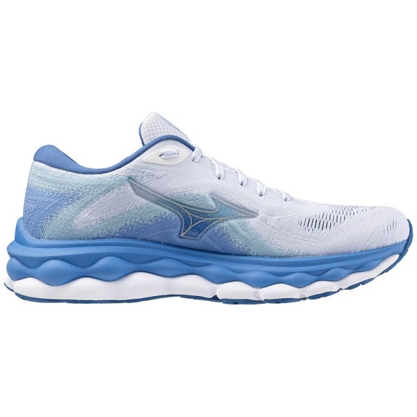 Mizuno Wave Sky 7 - Womens Running Shoes - White/Nickel/Marina