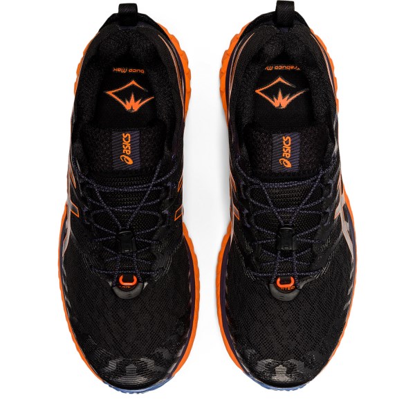 Asics Trabuco Max - Mens Trail Running Shoes - Black/Shocking Orange