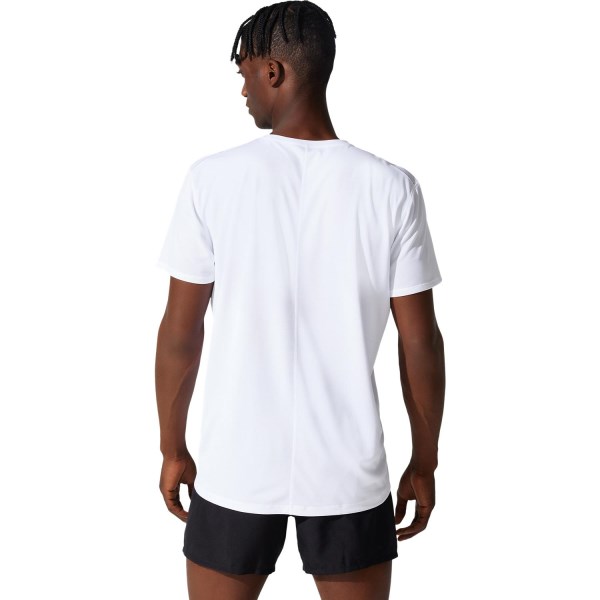 Asics Silver Mens Short Sleeve Running T-Shirt - Brilliant White
