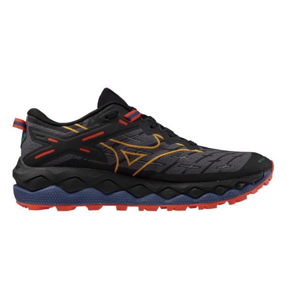 Mizuno Wave Mujin 10 - Mens Trail Running Shoes - Black/Apricot/Spicy Orange