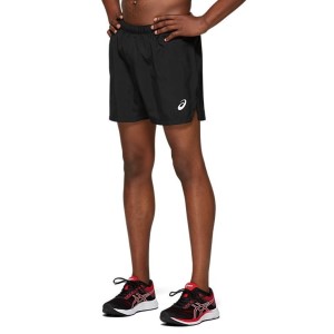 Asics Silver 5 Inch Mens Running Shorts - Black