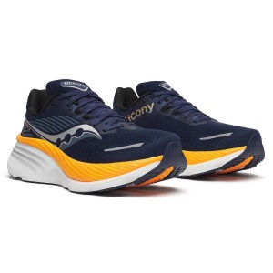 Saucony Hurricane 24 - Mens Running Shoes - Navy/Peel