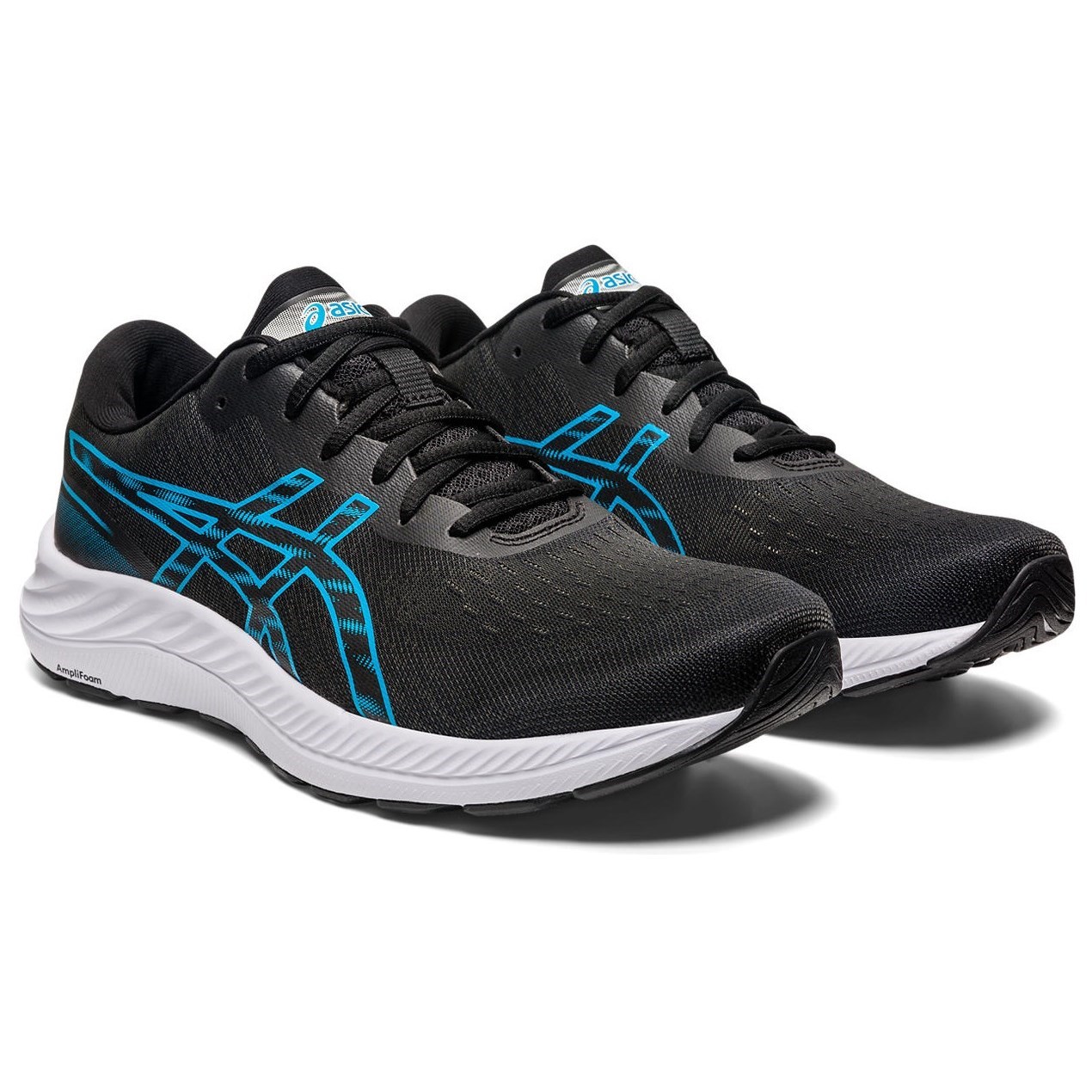 Asics Gel Excite 9 - Mens Running Shoes - Black/Island Blue | Sportitude