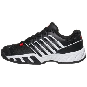 K-Swiss Bigshot Light 4 Kids Tennis Shoes - Black/White/Poppy Red