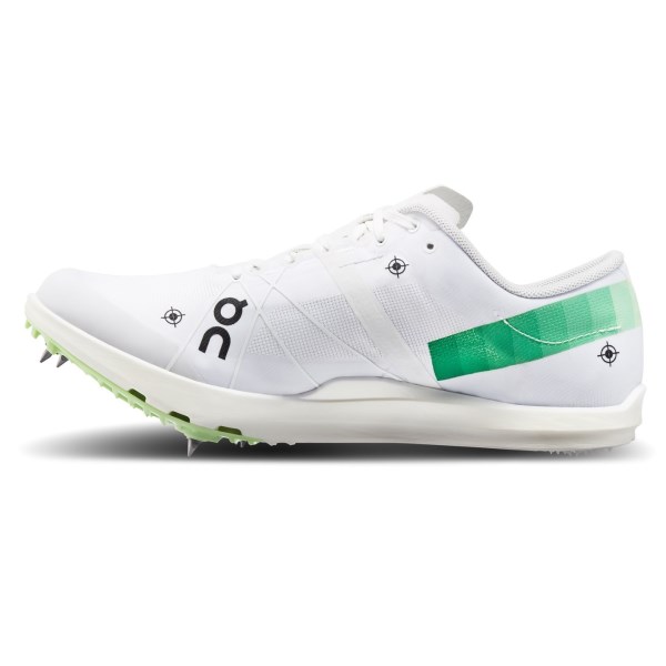 On CloudSpike 1500m - Womens Mid Distance Track Running Spikes - Undyed White/Mint