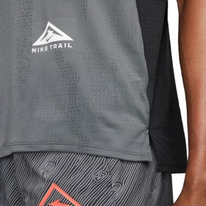 Nike Dri-Fit Rise 365 Mens Trail Running T-Shirt - Black/White