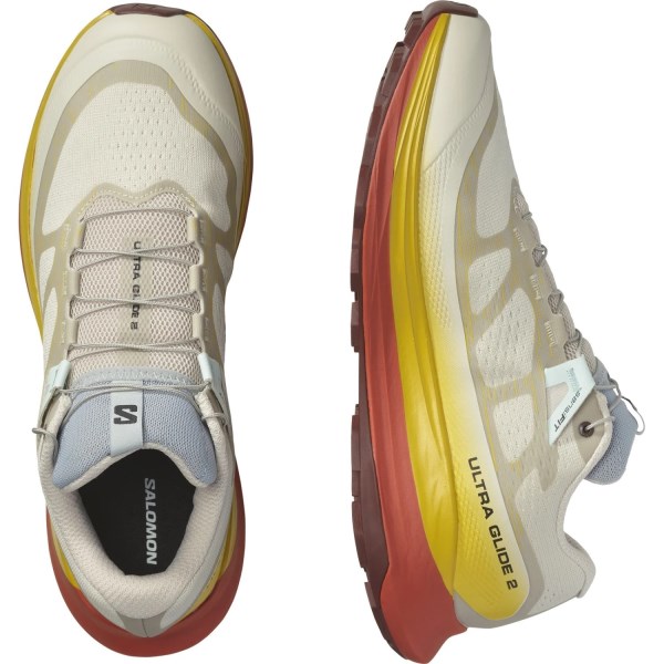 Salomon Ultra Glide 2 - Mens Trail Running Shoes - Rainy Day/Freesia/Hot Sauce