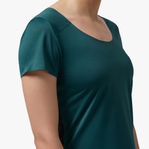 On Running Performance-T Womens Running T-Shirt - Evergreen/Black