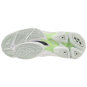 Mizuno Wave Lightning Z7 - Womens Indoor Court Shoes - White/Glacial Ridge/Patina Green