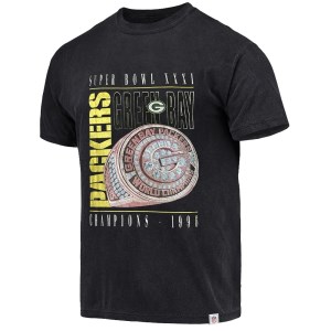 NFL Team Green Bay Packers Super Bowl Champions Rings Mens T-Shirt - Black