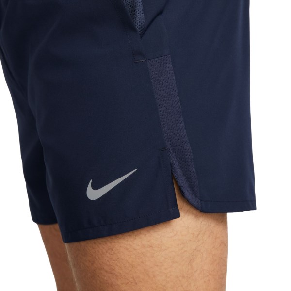 Nike Dri-Fit Challenger 5 Inch Brief-Lined Mens Running Shorts - Obsidian/Black/Reflective Silver