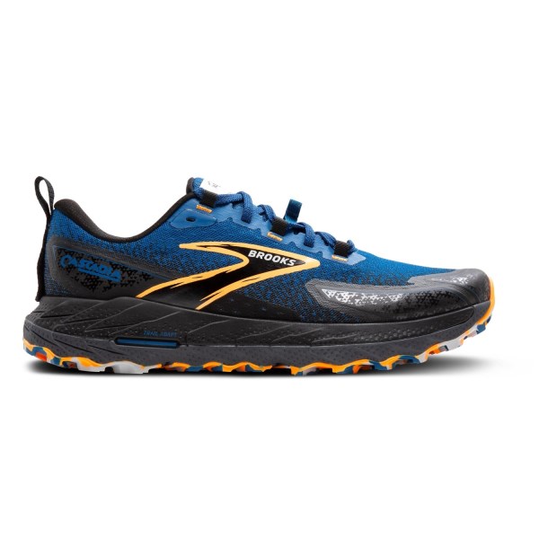 Brooks Cascadia 18 - Mens Trail Running Shoes - Blue Sapphire/Black/Org