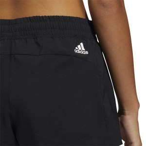 Adidas Pacer Badge Of Sport Woven Womens Training Shorts - Black/White