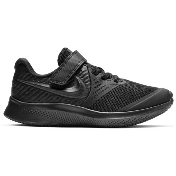 Nike Star Runner 2 PSV - Kids Running Shoes - Triple Black